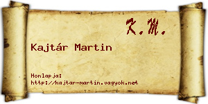 Kajtár Martin névjegykártya
