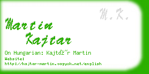 martin kajtar business card